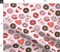 Donuts Coffee Valentines Day Red Pink Chocolate Love Valentine Cute Dessert Donut Custom Printed Fabric by Spoonflower Various Fabrics by the Yard or Fat Quarter
